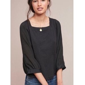 Anthropologie Akemi + Kim black bell sleeve top